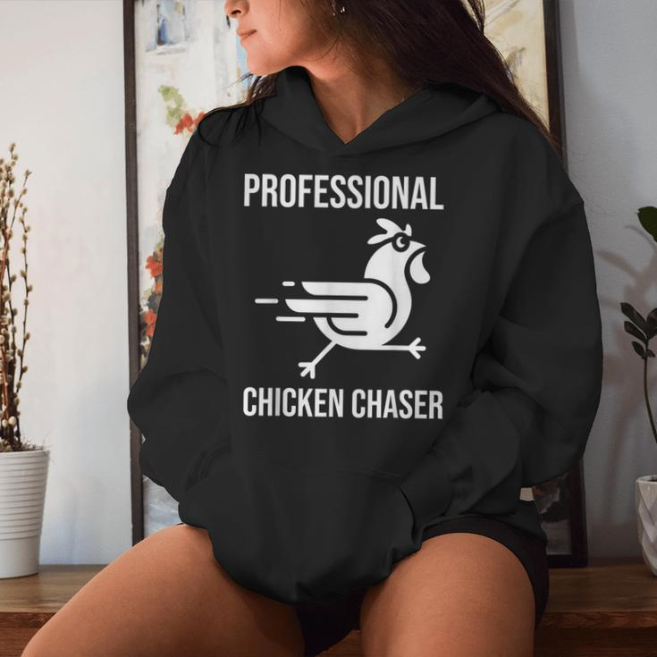 Professional Chicken Chaser Farmer Chicken Farm Women Hoodie Gifts for Her