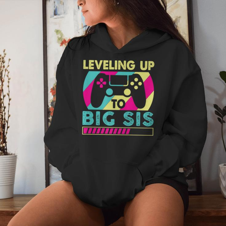 Promoted To Big Sister Leveling Up To Big Sis Women Hoodie Gifts for Her