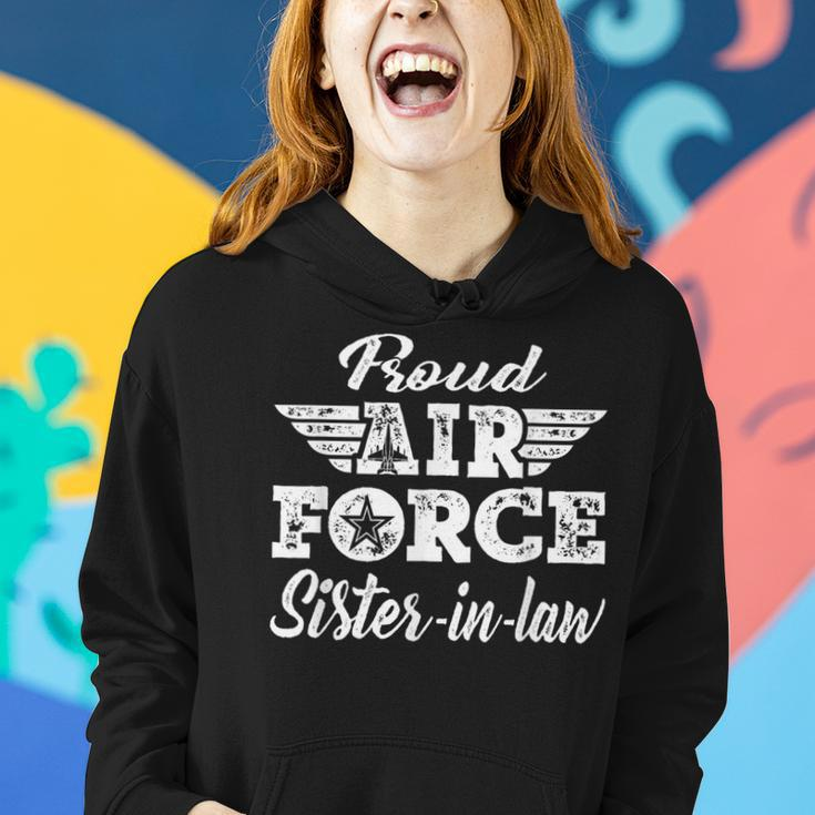 Proud Air Force Sister-In-Law Military Family Sibling Women Hoodie Gifts for Her