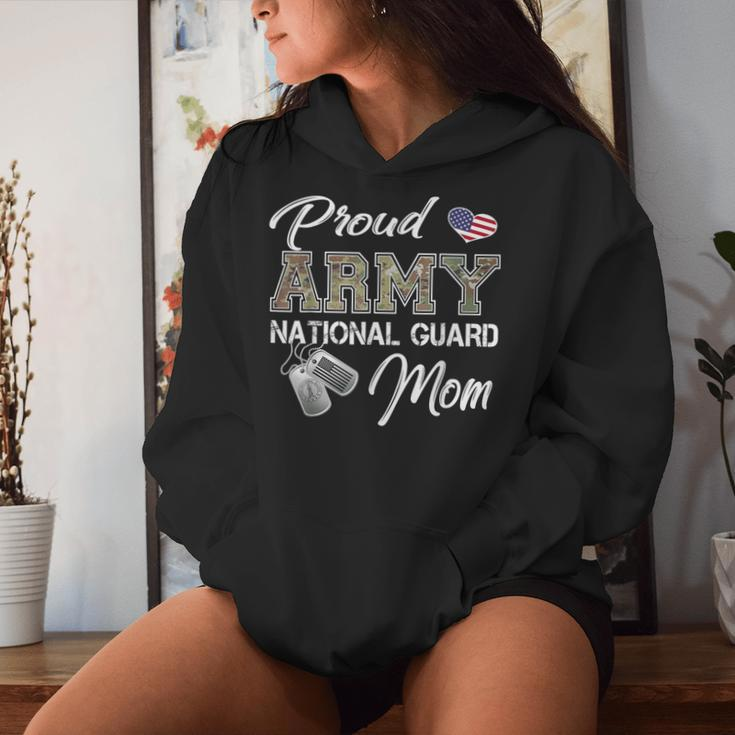 Proud Army National Guard Mom Us Flag Dog Tag Women Hoodie Gifts for Her