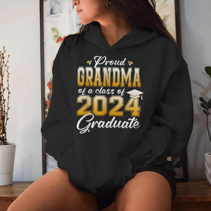 Proud Grandma Of An Awesome 2024 Graduate Family College Women Hoodie Gifts for Her