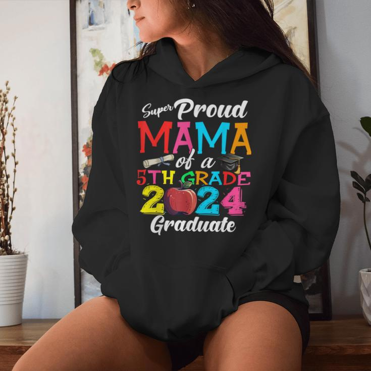 Proud Mama Of A Class Of 2024 5Th Grade Graduate Women Hoodie Gifts for Her