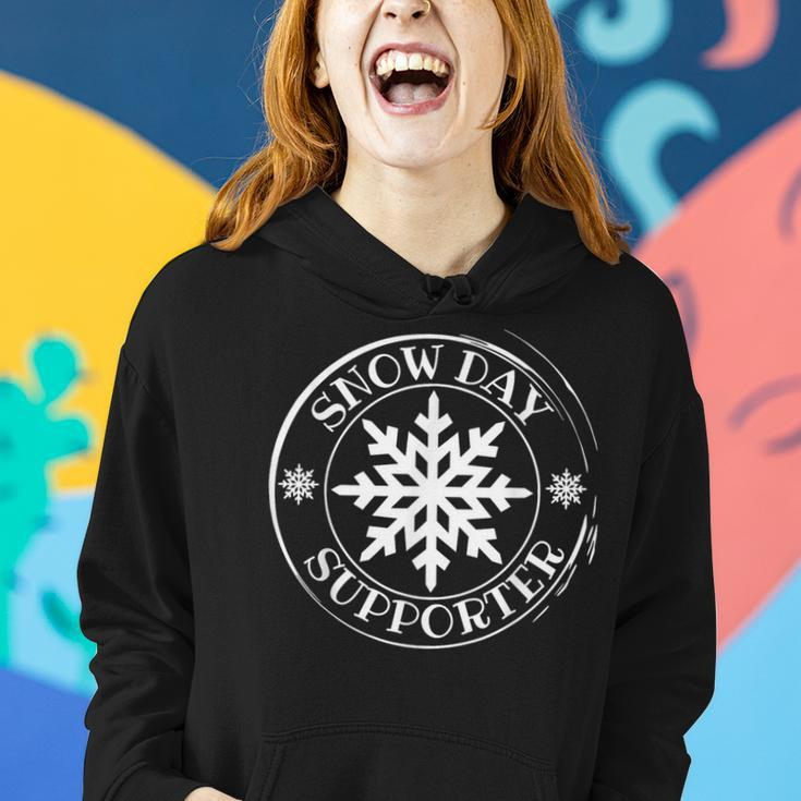 Proud Supporter Of Snow Days Teacher Retro Christmas Holiday Women Hoodie Gifts for Her