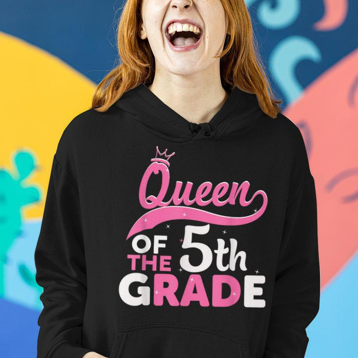 Queen Of The 5Th Grade Crown Back To School Teacher Women Hoodie Gifts for Her