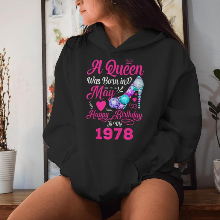 Queen Was Born In May 1978 Girl 43 Years Birthday Women Hoodie Gifts for Her