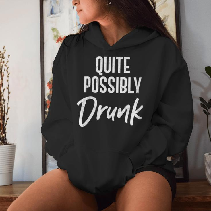 Quite Possibly Drunk Alcohol Drinking Brunch Top Women Hoodie Gifts for Her
