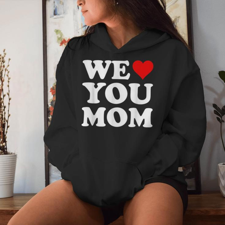 Red Heart We Love You Mom Women Hoodie Gifts for Her
