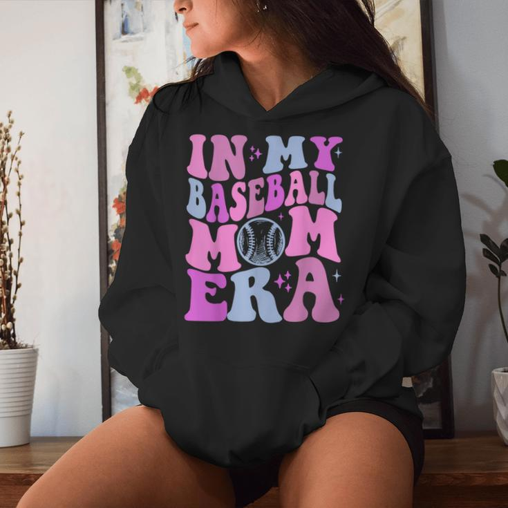 Retro In My Baseball Mom Era Game Day Baseball Lover Women Hoodie Gifts for Her
