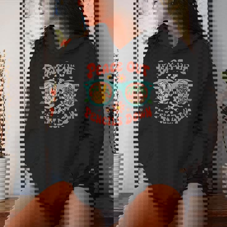 Retro End Of School Year Teacher Summer Last Day Women Hoodie Gifts for Her