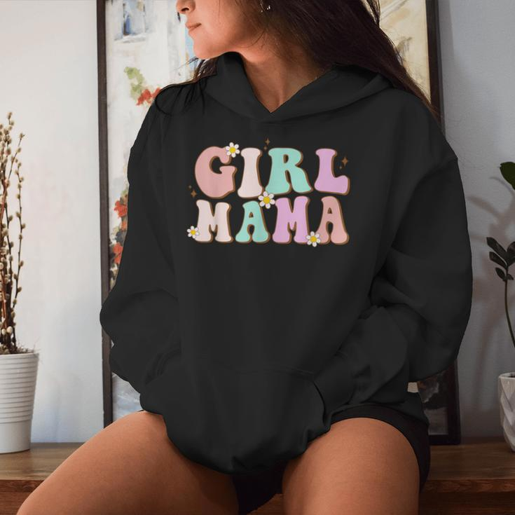 Retro Groovy Girl Mama Mother's Day For Mom Of Girl Women Hoodie Gifts for Her