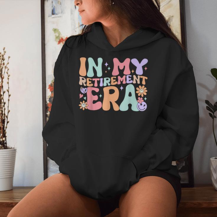 Retro Groovy In My Retirement Era Teacher Retired 2024 Women Hoodie Gifts for Her