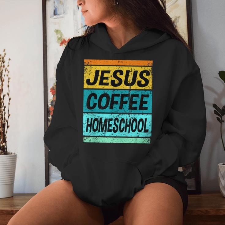 Retro Homeschool Mama Jesus Coffee Homeschool Damen Kapuzenpullover für Damen Geschenke für Sie