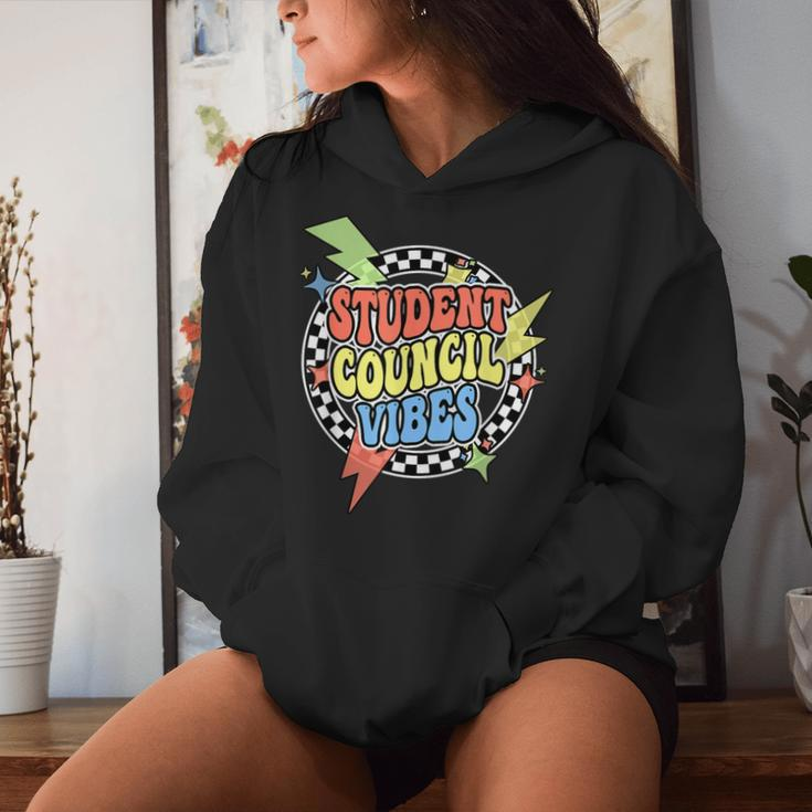 Retro Student Council Vibes Groovy School Student Council Women Hoodie Gifts for Her