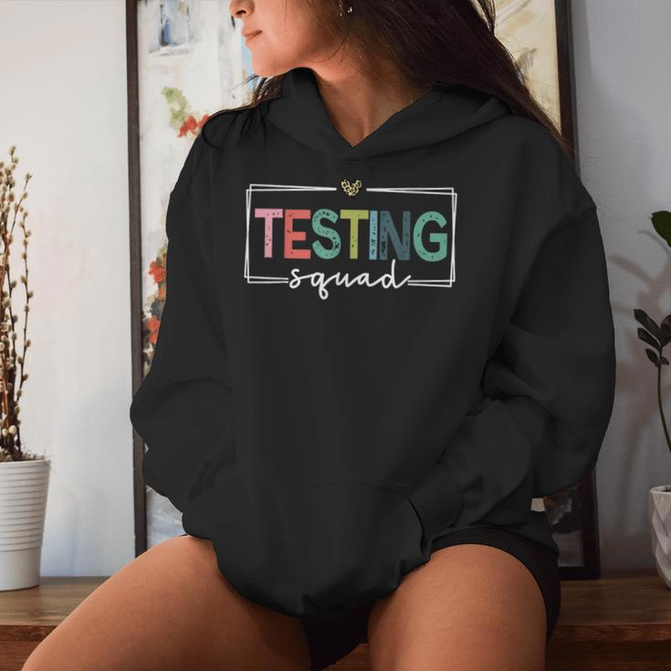 Retro Testing Squad Teacher Test Day Women Hoodie Gifts for Her
