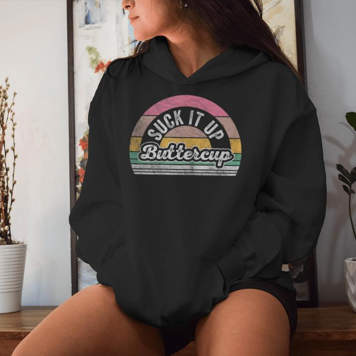 Retro Vintage Suck It Up Buttercup Sarcastic Adult Women Hoodie Gifts for Her