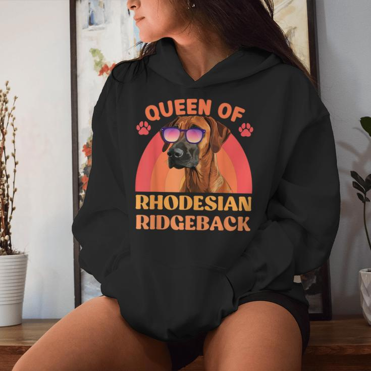 Ridgeback Queen Of Rhodesian Ridgeback Owner Vintage Women Hoodie Gifts for Her