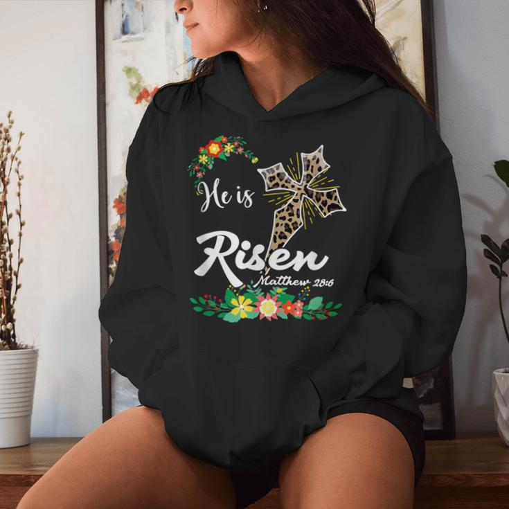 He Is Risen Bible Verse Floral Easter Is About Jesus Women Hoodie Gifts for Her