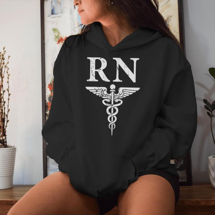 Rn Registered Nurse Caduceus Medical Symbol Women Hoodie Gifts for Her