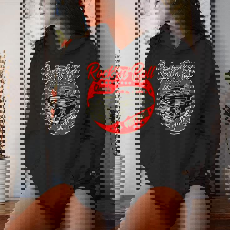 S Rockabilly Hombre Rockera Coches Clásicos Sudadera con capucha para mujer Regalos para ella