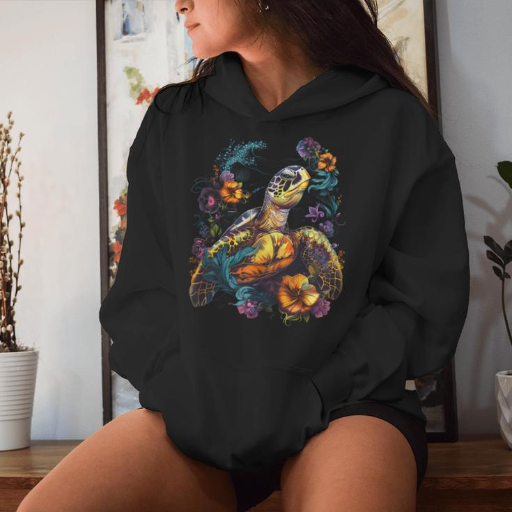 Sea Turtle Beach Lover Ocean Animal Graphic Novelty Womens Women Hoodie Gifts for Her
