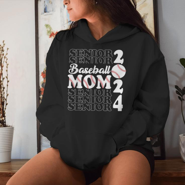 Senior Mom 2024 Baseball Class Of 2024 Graduation Women Hoodie Gifts for Her