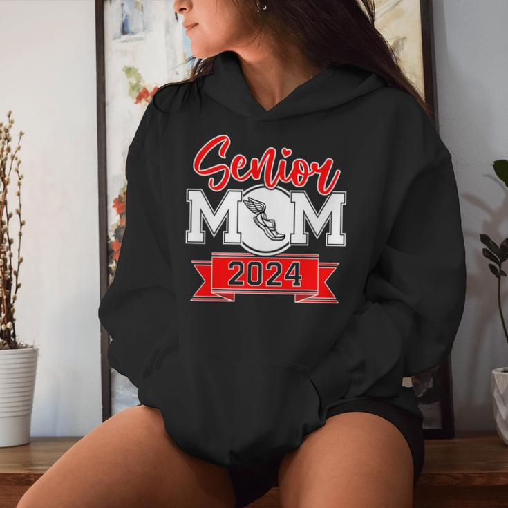 Senior Mom 2024 Track And Field Class Of 2024 Mom Graduation Women Hoodie Gifts for Her
