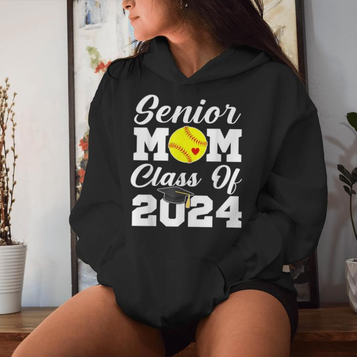 Senior Mom Class Of 2024 Softball Mom Graduation Graduate Women Hoodie Gifts for Her