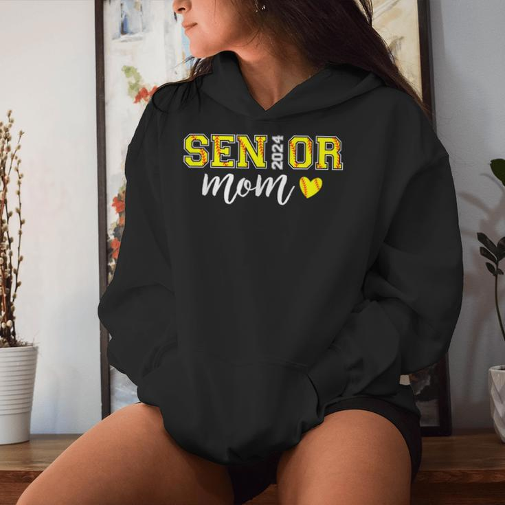 Senior Softball Mom Class Of 2024 Senior Mama Women Hoodie Gifts for Her