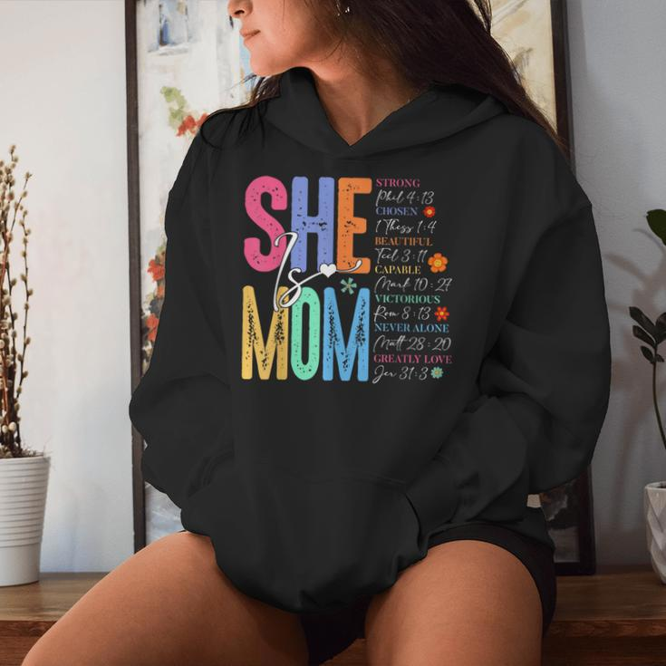 She Is Mom Christian Mother's Day Jesus Mama Religious Women Women Hoodie Gifts for Her