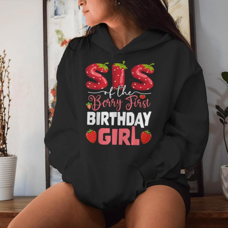 Sis Of The Berry First Birthday Of Girl Strawberry Sister Women Hoodie Gifts for Her