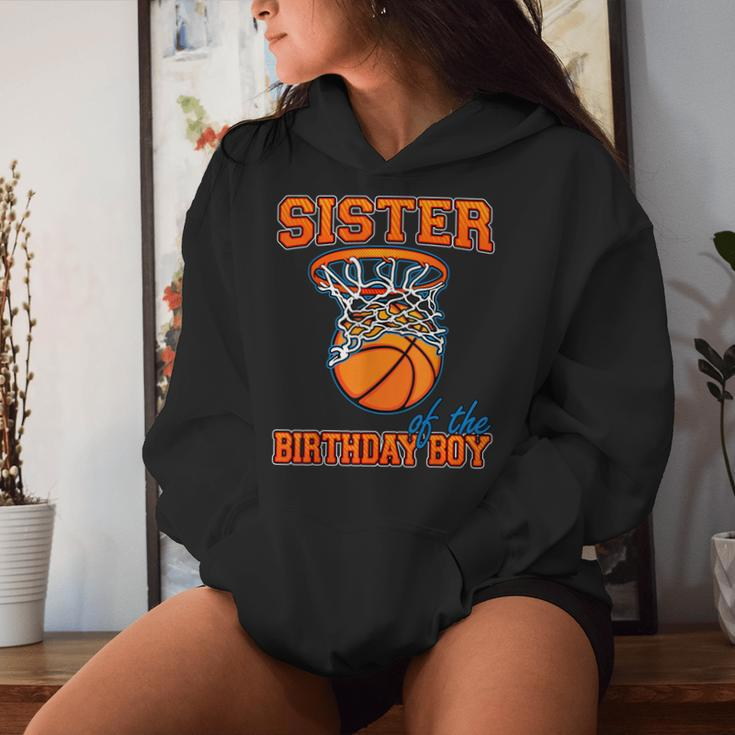 Sister Of The Birthday Boy Basketball Birthday Family Party Women Hoodie Gifts for Her