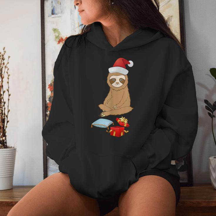 Sloth Getting A Pillow For A Christmas Women Hoodie Gifts for Her