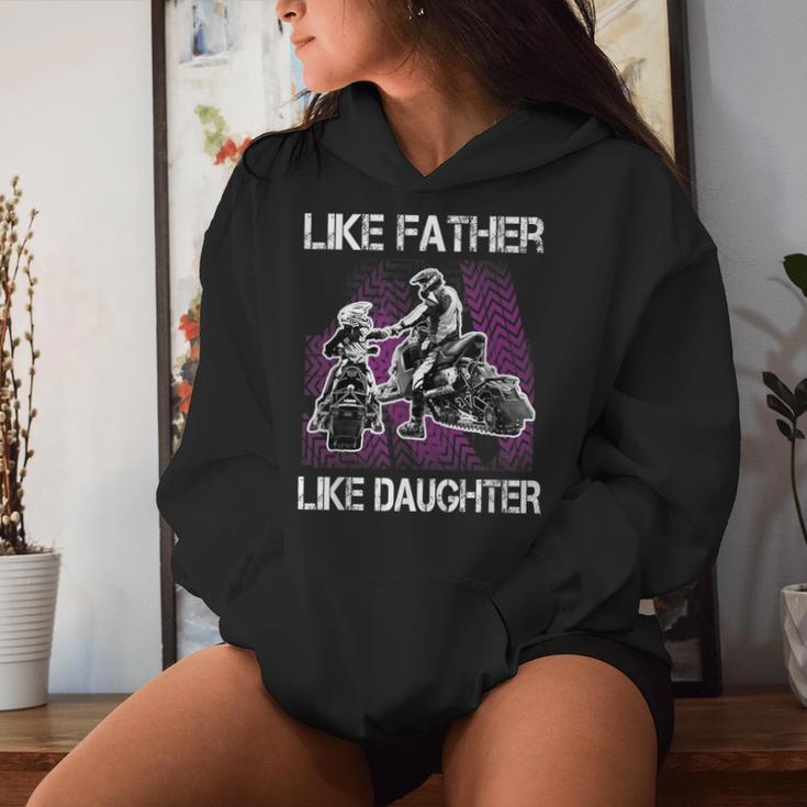 Snowmobile Father And DaughterGirls Snowcross Women Hoodie Gifts for Her