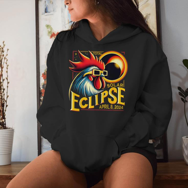 Solar Eclipse April 04 2024 Chicken Total Solar Eclipse 2024 Women Hoodie Gifts for Her
