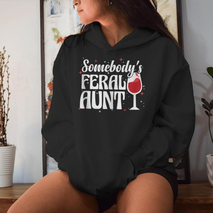 Somebody's Feral Aunt Auntie Birthday Christmas Women Hoodie Gifts for Her