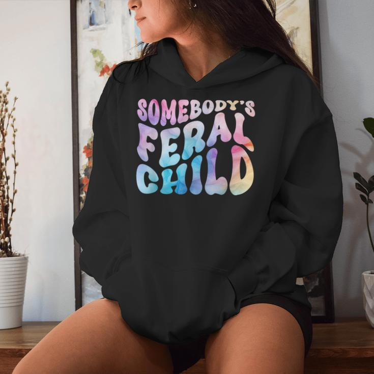 Somebody's Feral Child Toddler Girl And Boy Quotes Women Hoodie Gifts for Her