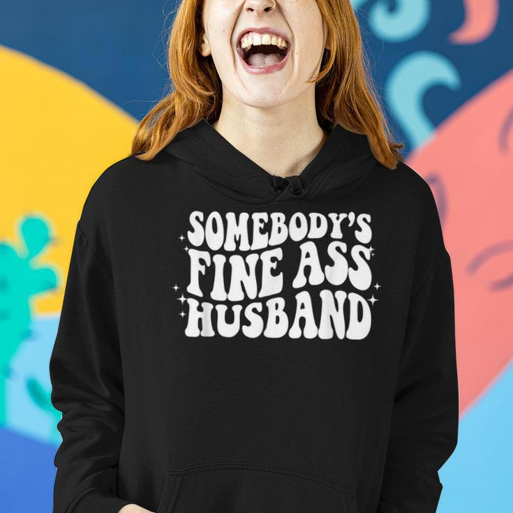Somebody's Fine Ass Husband Groovy Trendy Dad Women Hoodie Gifts for Her