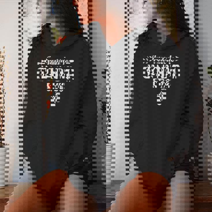 Soon To Be Grandma 2025 Promoted To Grandma Est 2025 Women Hoodie Gifts for Her