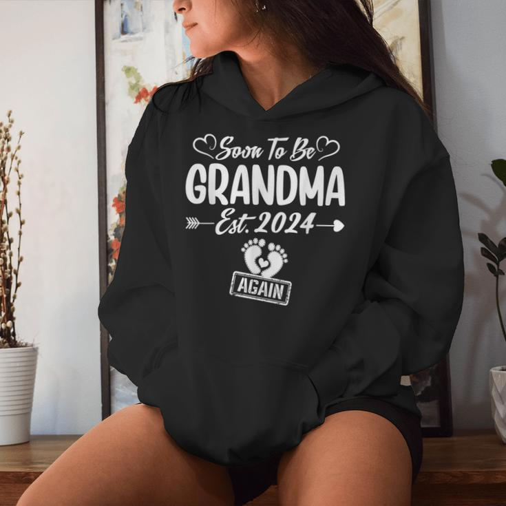 Soon To Be Grandma Again Est 2024 New Mom Women Hoodie Gifts for Her