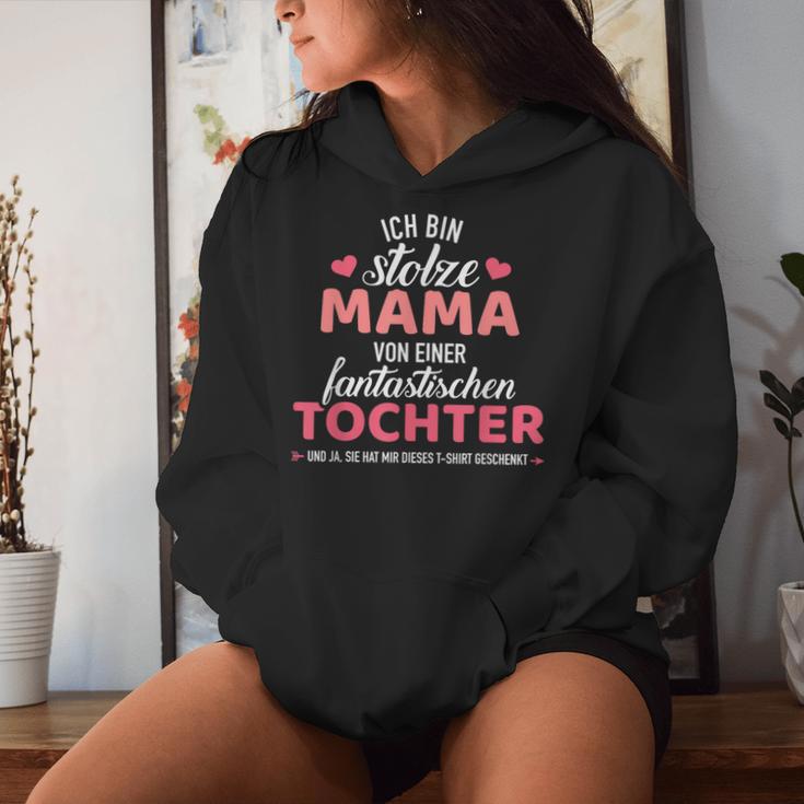 Stolze Mama Einer Fantastischen Tochter Slogan Kapuzenpullover für Damen Geschenke für Sie