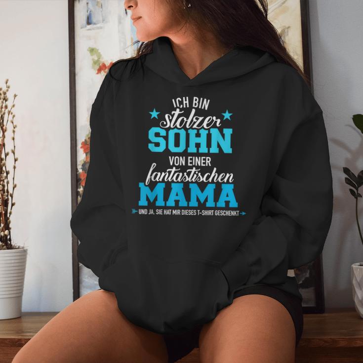 Stolzer Sohn Einer Fantastischen Mutter Slogan Kapuzenpullover für Damen Geschenke für Sie