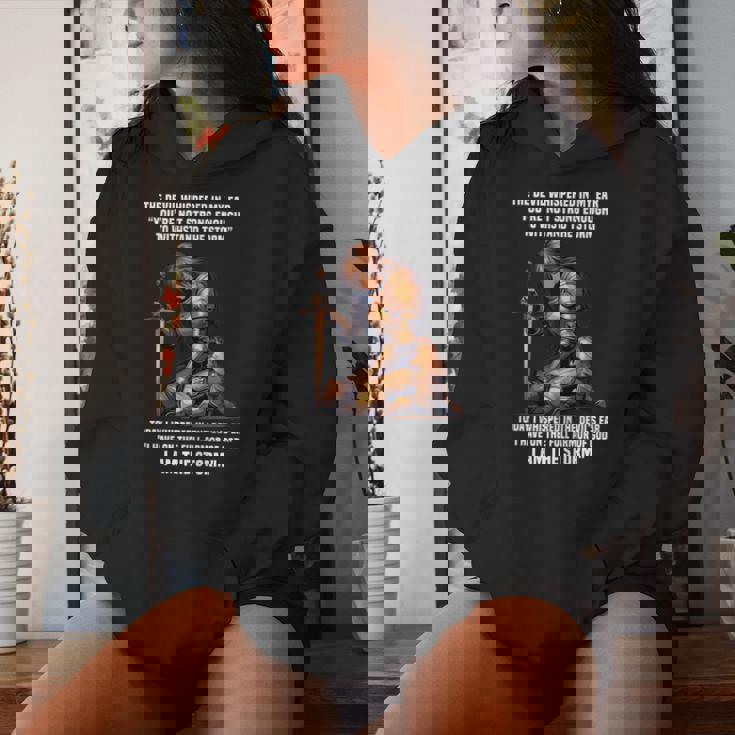 I Am The Storm Armor Of God Prayer Warrior Christian Woman Women Hoodie Gifts for Her