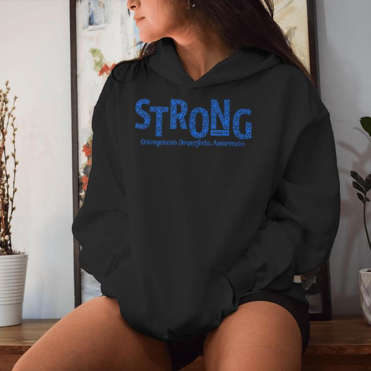 Strong Osteogenesis Imperfecta Awareness Warrior Christian Women Hoodie Gifts for Her