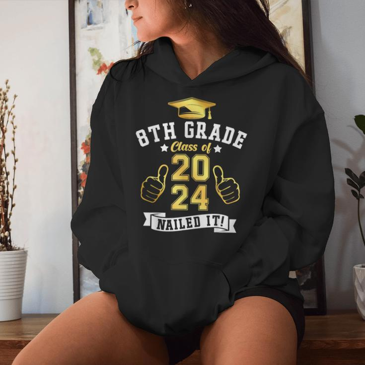 Students 8Th Grade Class Of 2024 Nailed It Graduation Women Hoodie Gifts for Her
