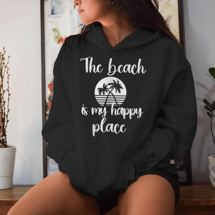 Sun Shine Beach The Beach Is My Happy Place Women Hoodie Gifts for Her