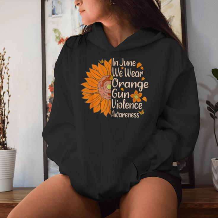 Sunflower In June We Wear Orange Gun Violence Awareness Day Women Hoodie Gifts for Her