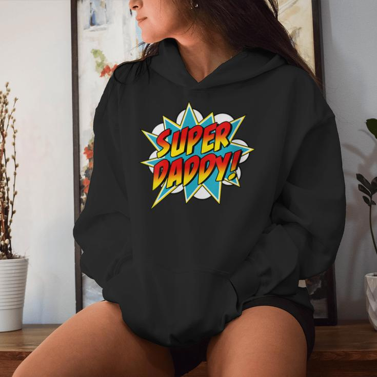 Super Daddy Comic Book Superhero Father's Day Women Hoodie Gifts for Her