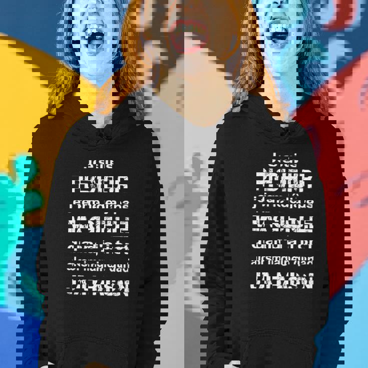 Sweat à capuche femme Je Suis Pêcheur, Passion Pêche, Vêtement