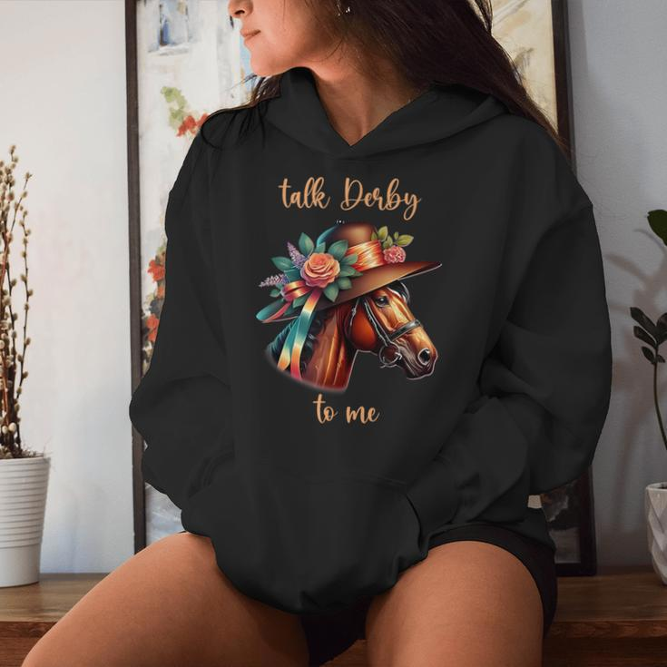 Talk Derby To Me Horse Racing Lover Derby Day Women Hoodie Gifts for Her