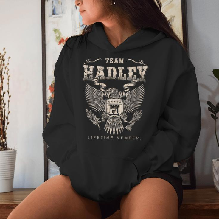 Team Hadley Family Name Lifetime Member Women Hoodie Gifts for Her